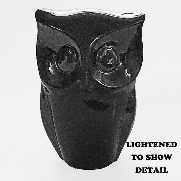 🦉Black Onyx 𝐎𝐖𝐋 Wisdom Knowledge Spirit Animal Totem Crystal - 3" Tall - Picture 3 of 11